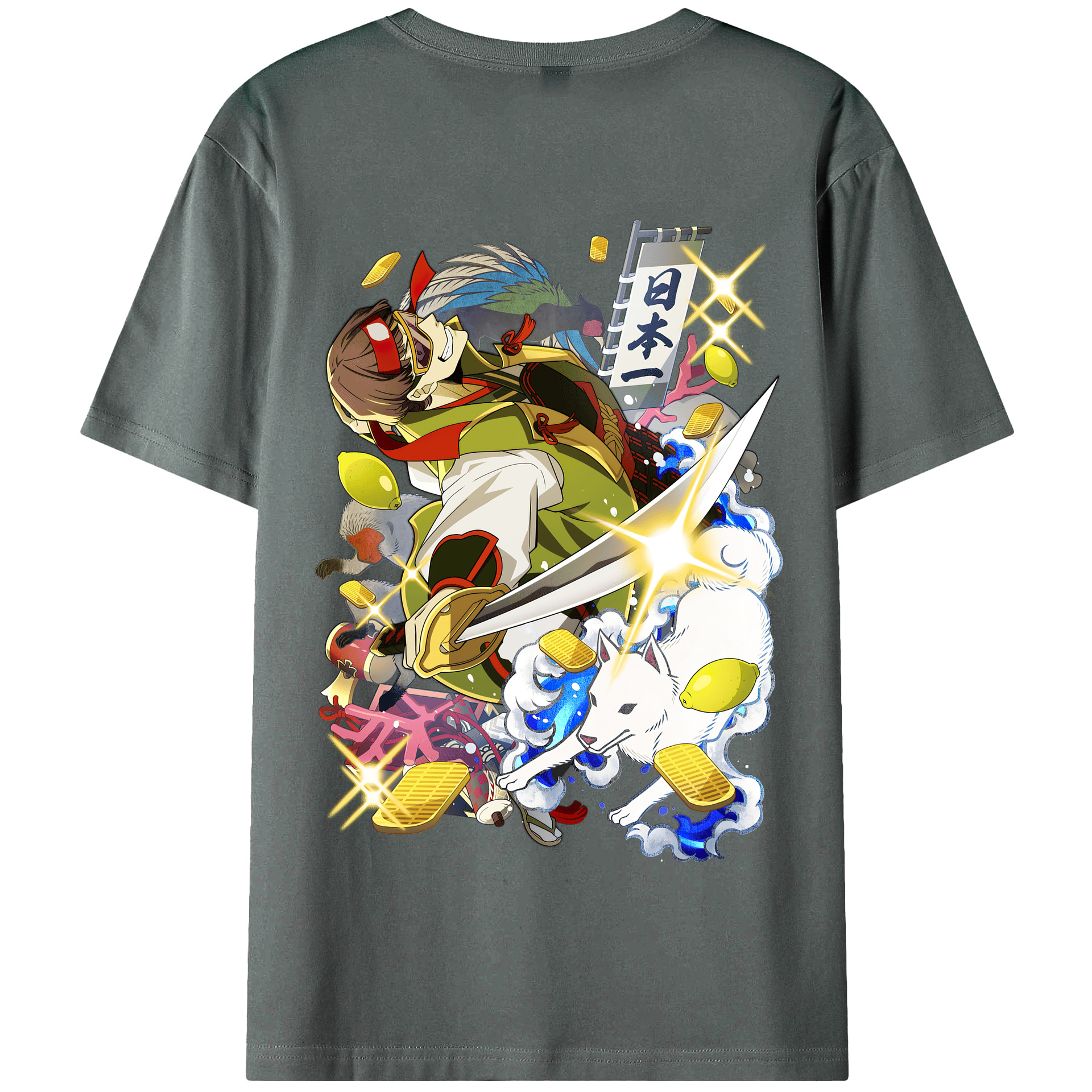 （画像用） 文豪ストレイドッグス Bungo Stray Dogs 綿100％半袖Tシャツ（背面プリント）